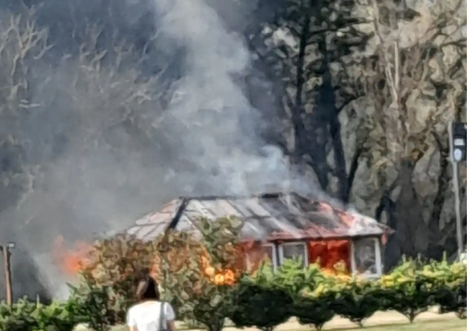 incendio en quincho del club náutico
