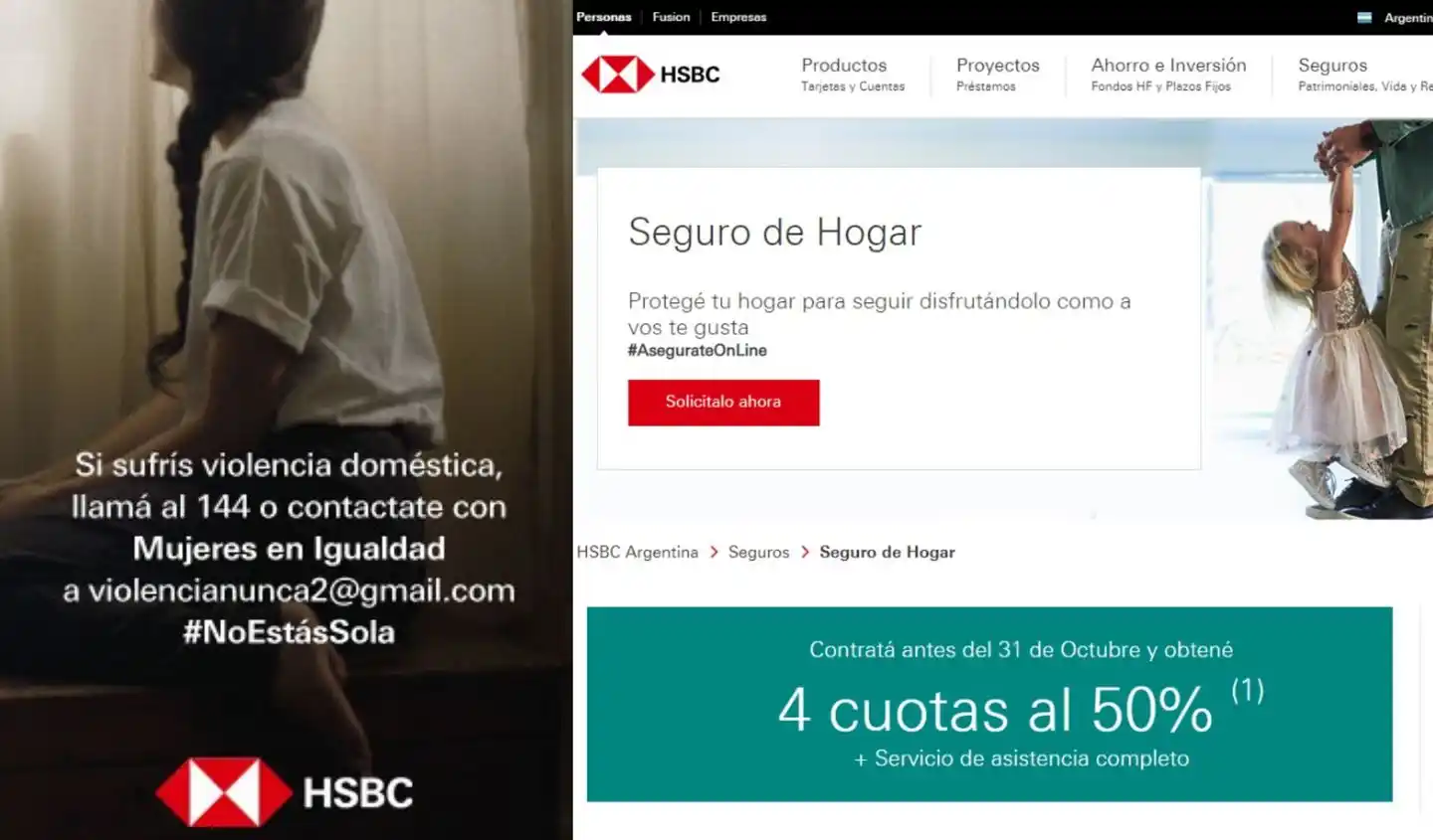 Un banco lanzó un spot usando la violencia de género para promocionar un seguro y desde la Provincia lo repudiaron