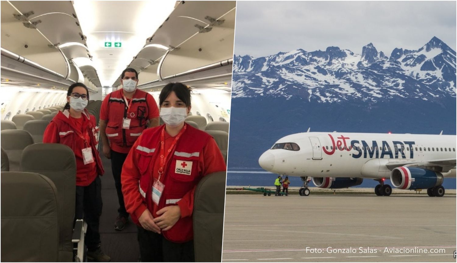 Primer vuelo de JetSMART junto a la Cruz Roja Argentina