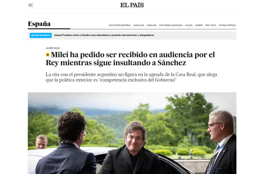 Milei fuera de la agenda real