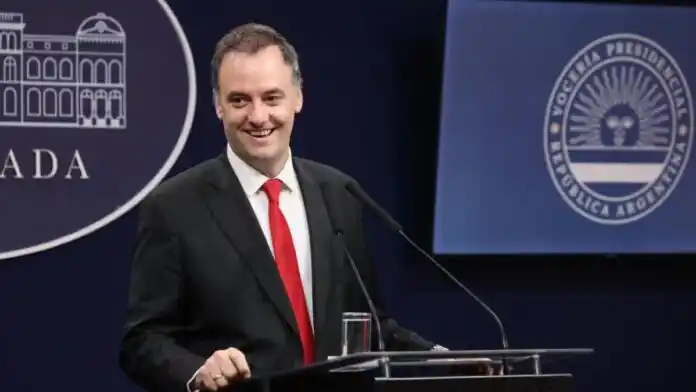 El vocero presidencial Manuel Adorni. - Presidencia -