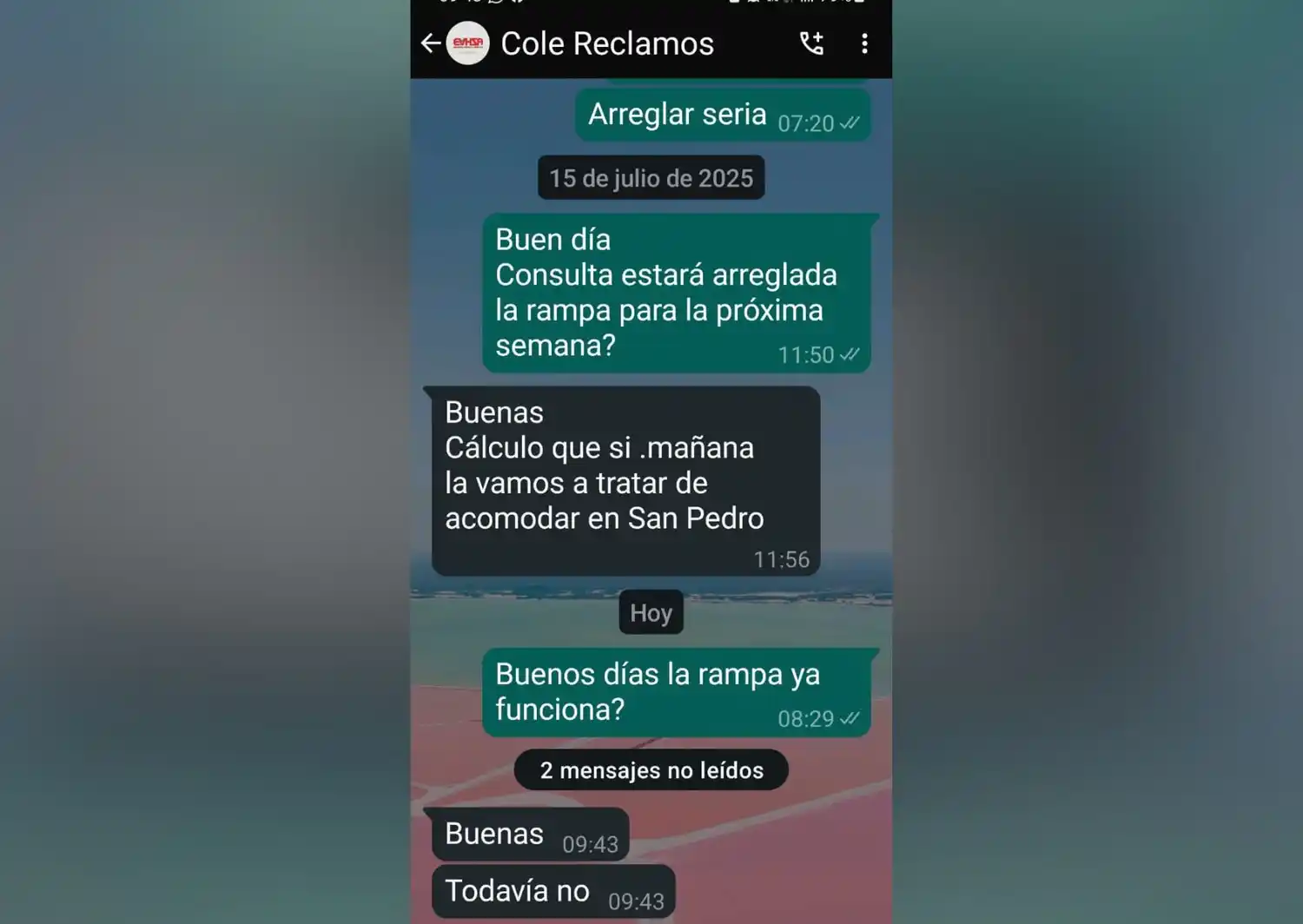 Reclamo por rampa en colectivos evhsa