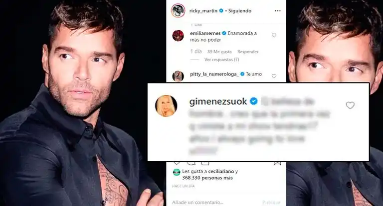 Susana Giménez le dedicó un piropo a Ricky Martin