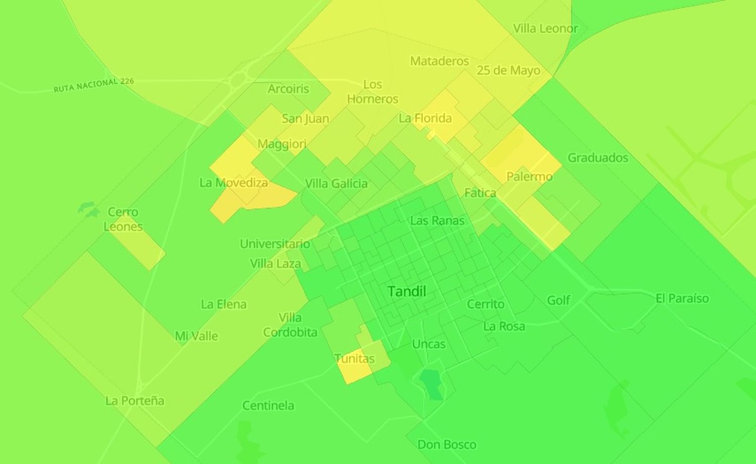 Desigualdades internas: ¿Cuáles son los barrios de Tandil con mejor calidad de vida?