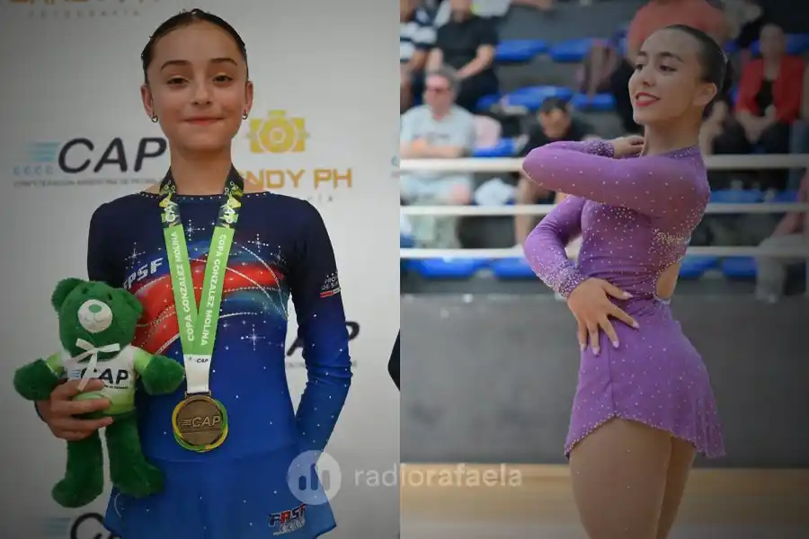 Orgullo regional: dos patinadoras del Club Moreno de Lehmann participaron en un campeonato nacional