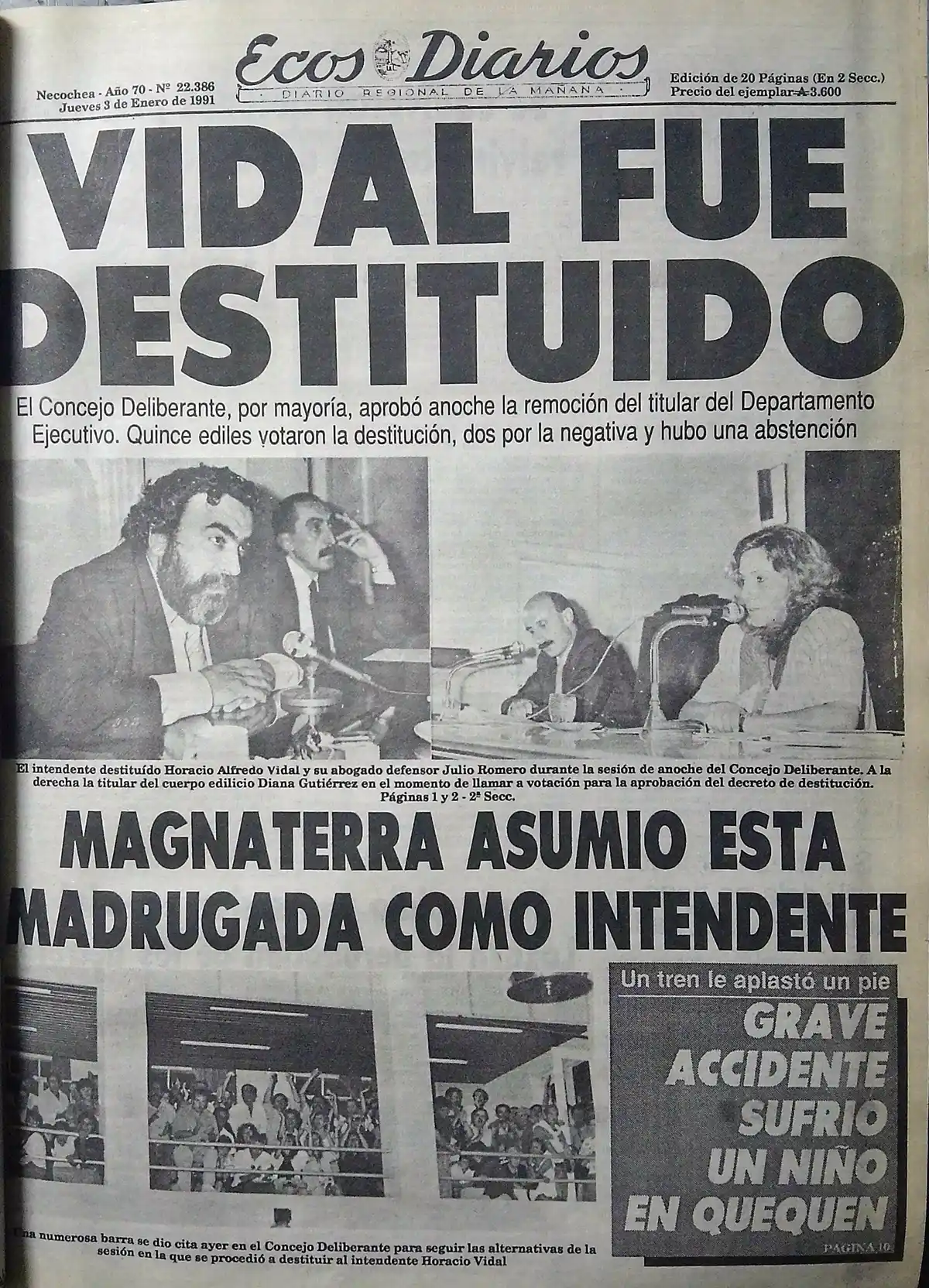 Vidal destituido