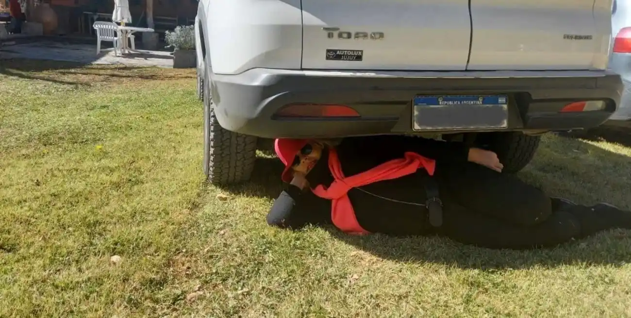 Lilita Carrió reeditó su meme: publicó una foto acostada debajo de las ruedas de un auto