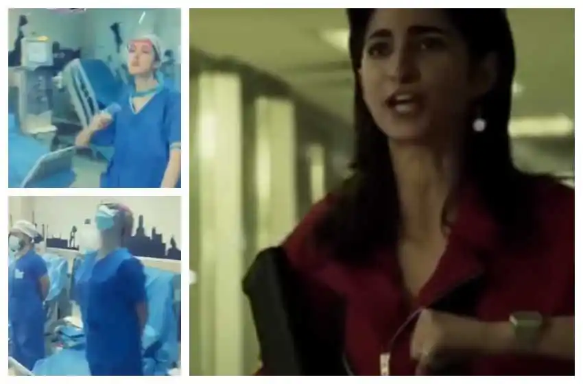 Diversión para salir del estrés: un grupo de médicos se filmó imitando una escena de La Casa de Papel