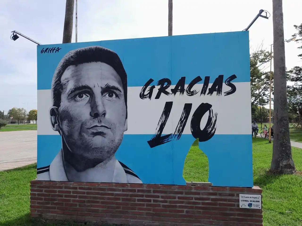 Vandalizaron el mural que Lionel Scaloni tiene en Pujato
