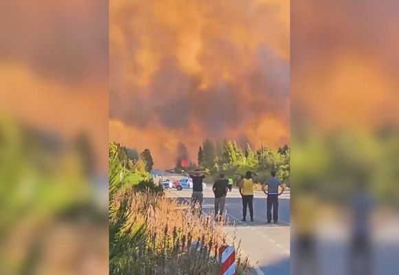 Incendio forestal en El Bolsón: refugios y turistas afectados por las llamas