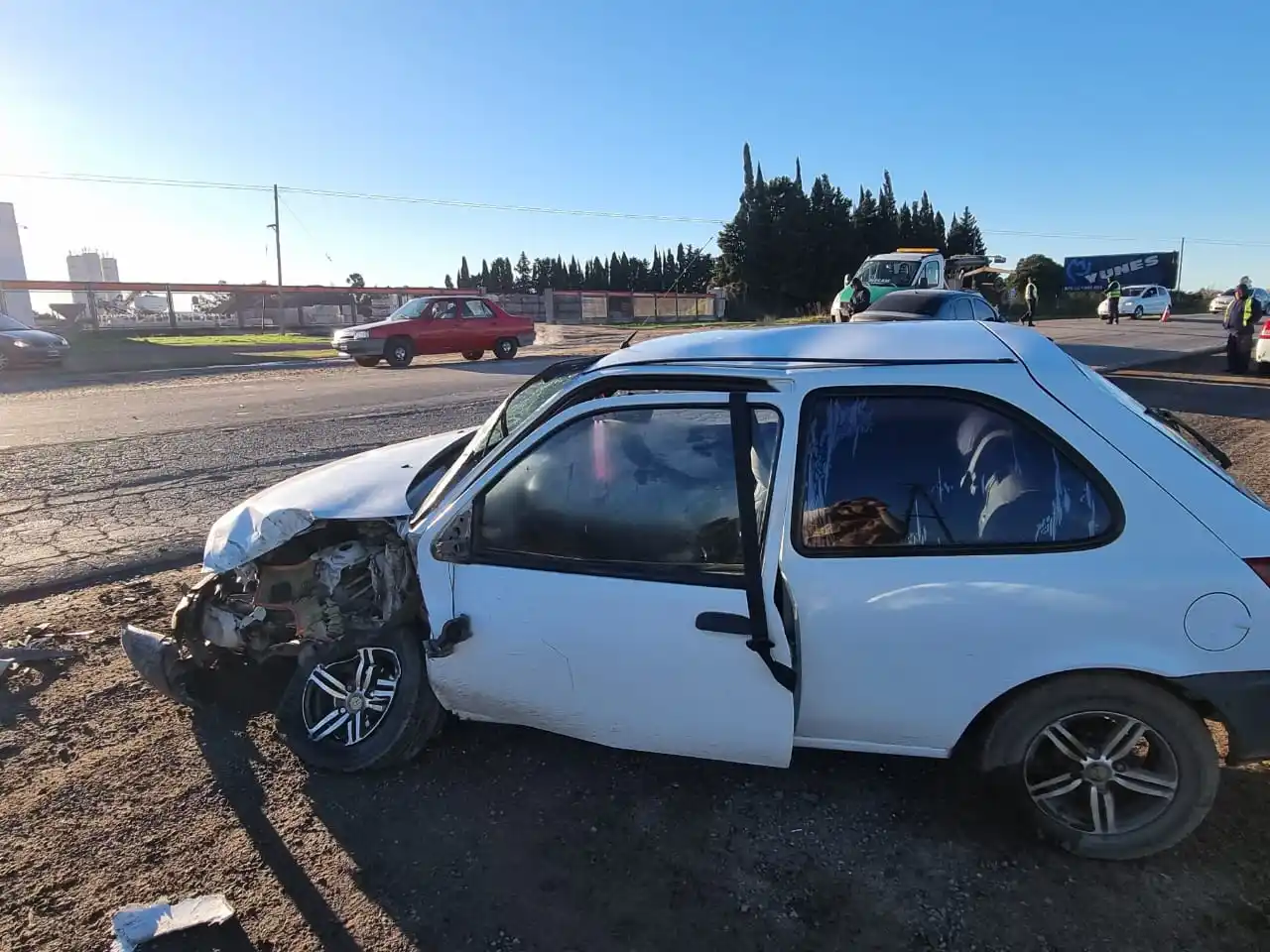 ford fiesta accidente ruta 1001