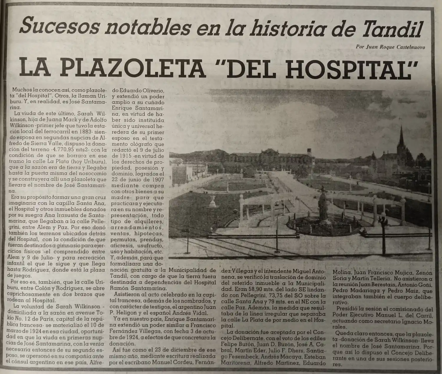 La plazoleta "del Hospital"
