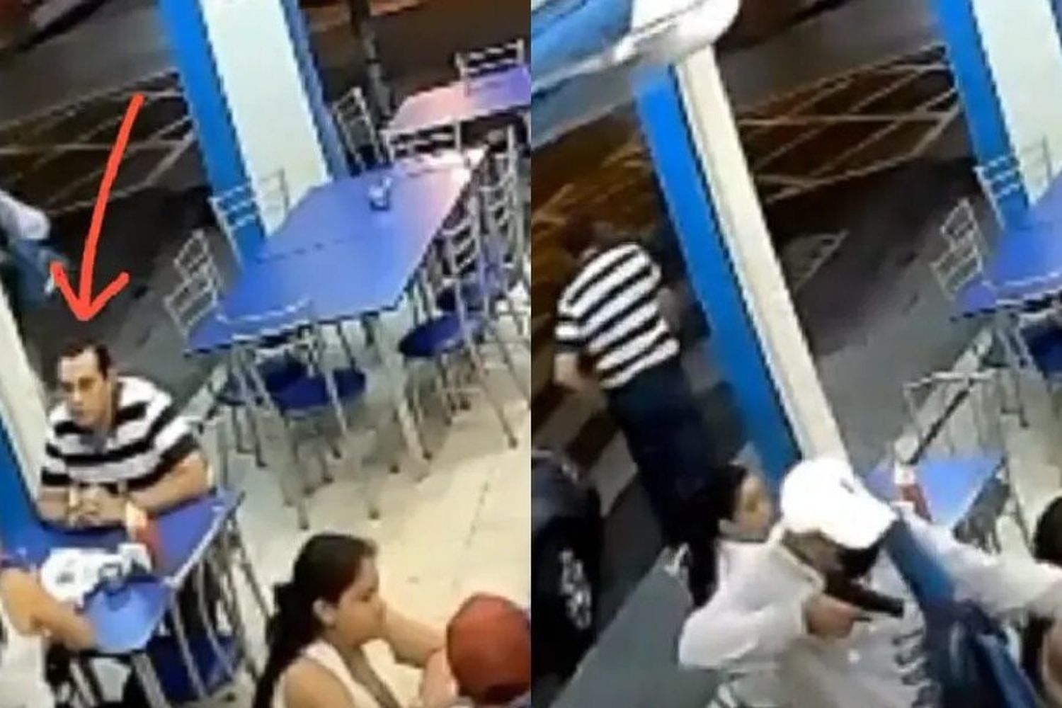 Estaban en una cita, entraron a robar al bar y él salió corriendo