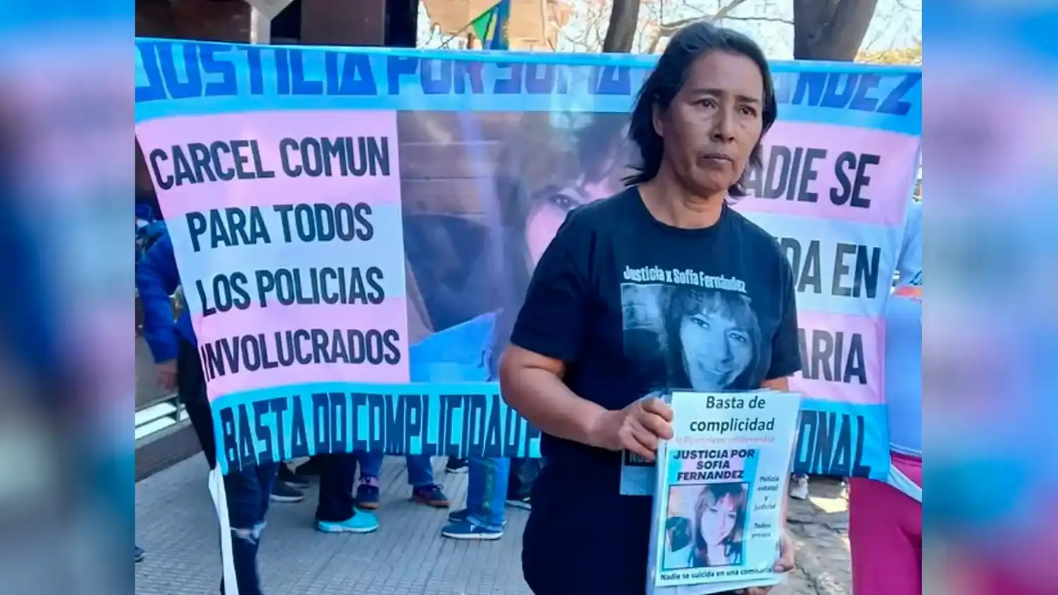 Mabel Valdéz, hermana de Sofía, reclama justicia.