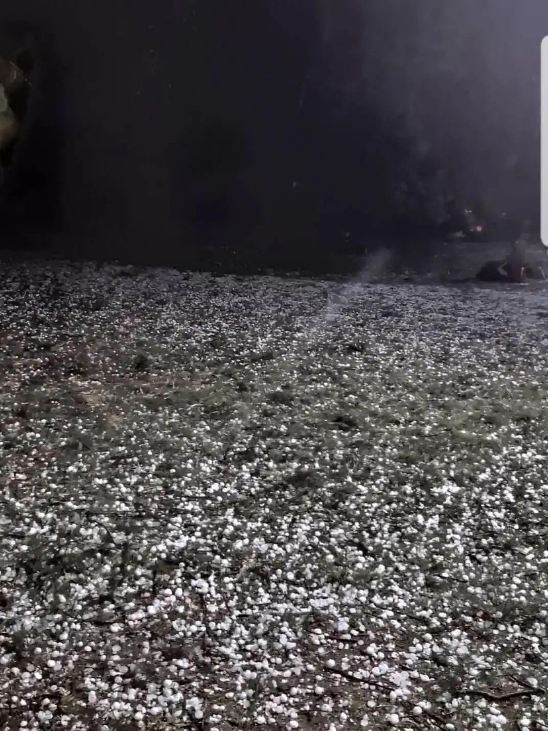 Una intensa granizada se registro en los Departamentos Nogoyá, Victoria, Diamante y Paraná