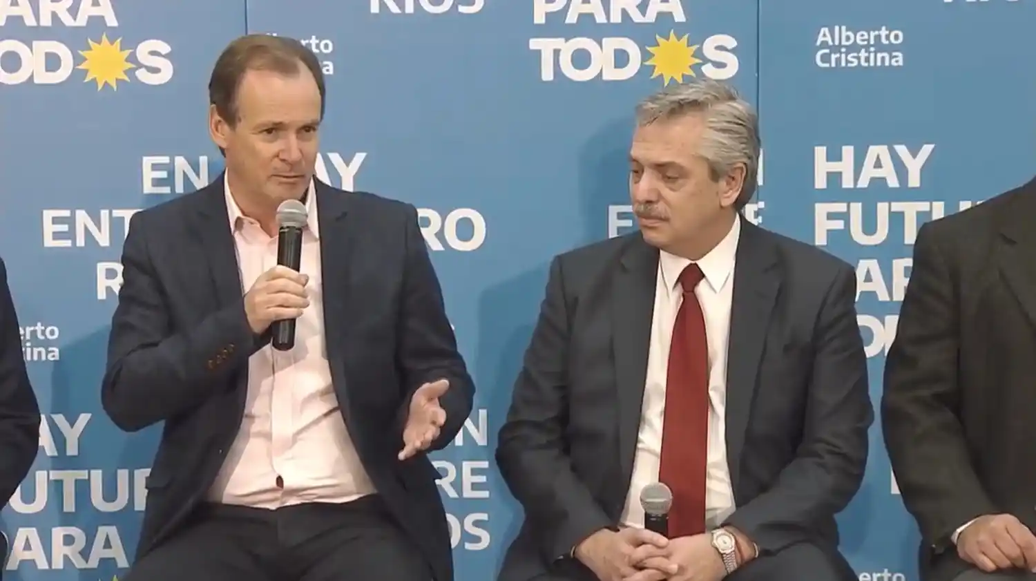 Conferencia de prensa de Alberto Fernández y Gustavo Bordet