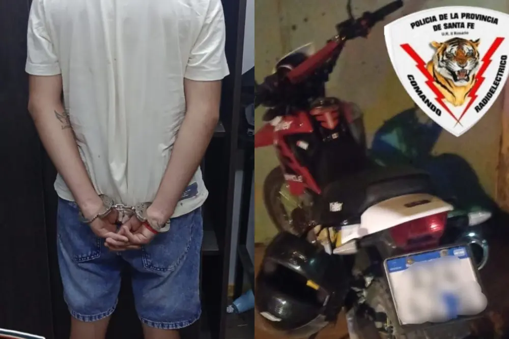 Detenido y moto secuestrada.
