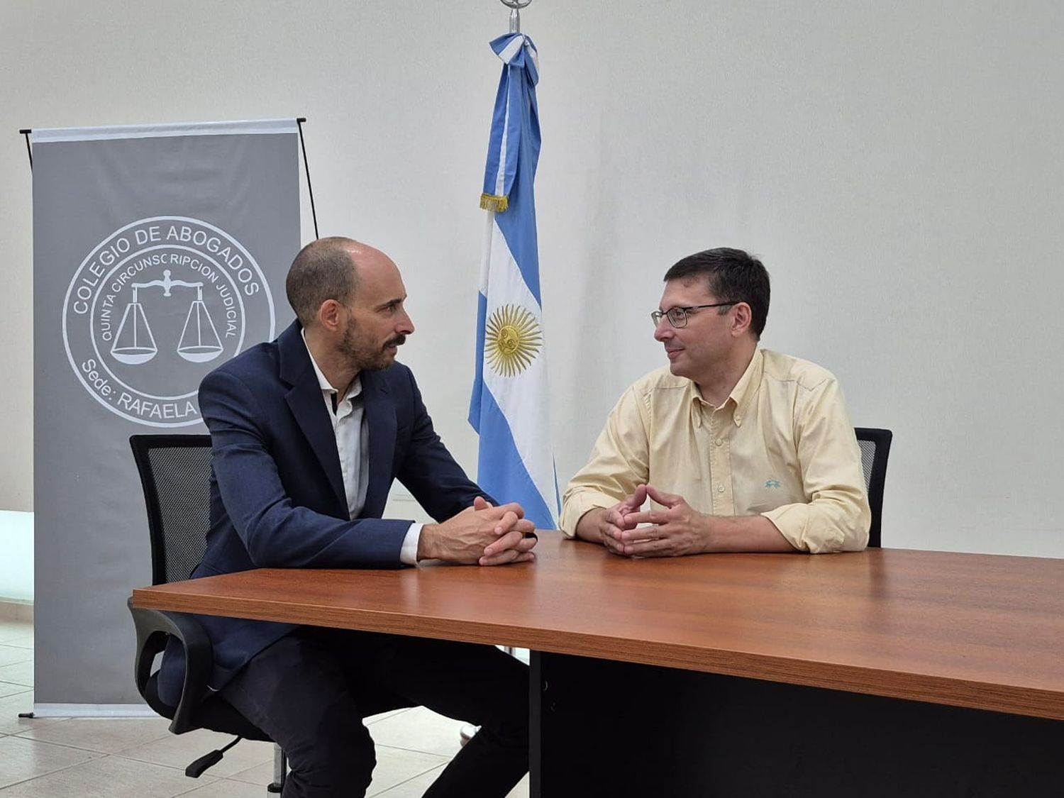 Mársico, candidato a convencional, se reunió con el titular del Colegio de Abogados