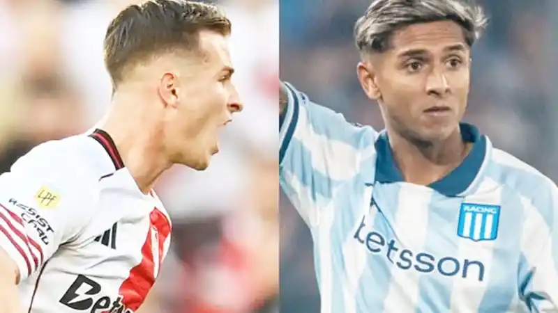 Racing y River, duelo decisivo en Rosario por los cuartos de final de la Copa Argentina
