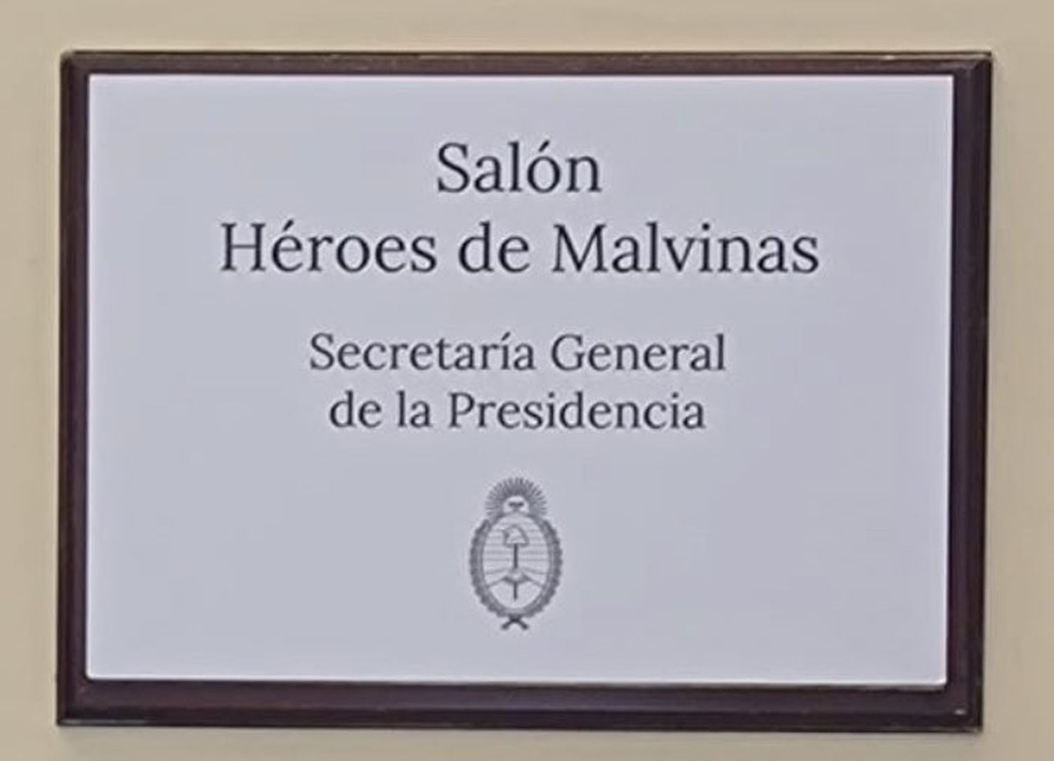 El salón "Pueblos Originarios" de la Casa Rosada pasará a llamarse "Héroes de Malvinas"