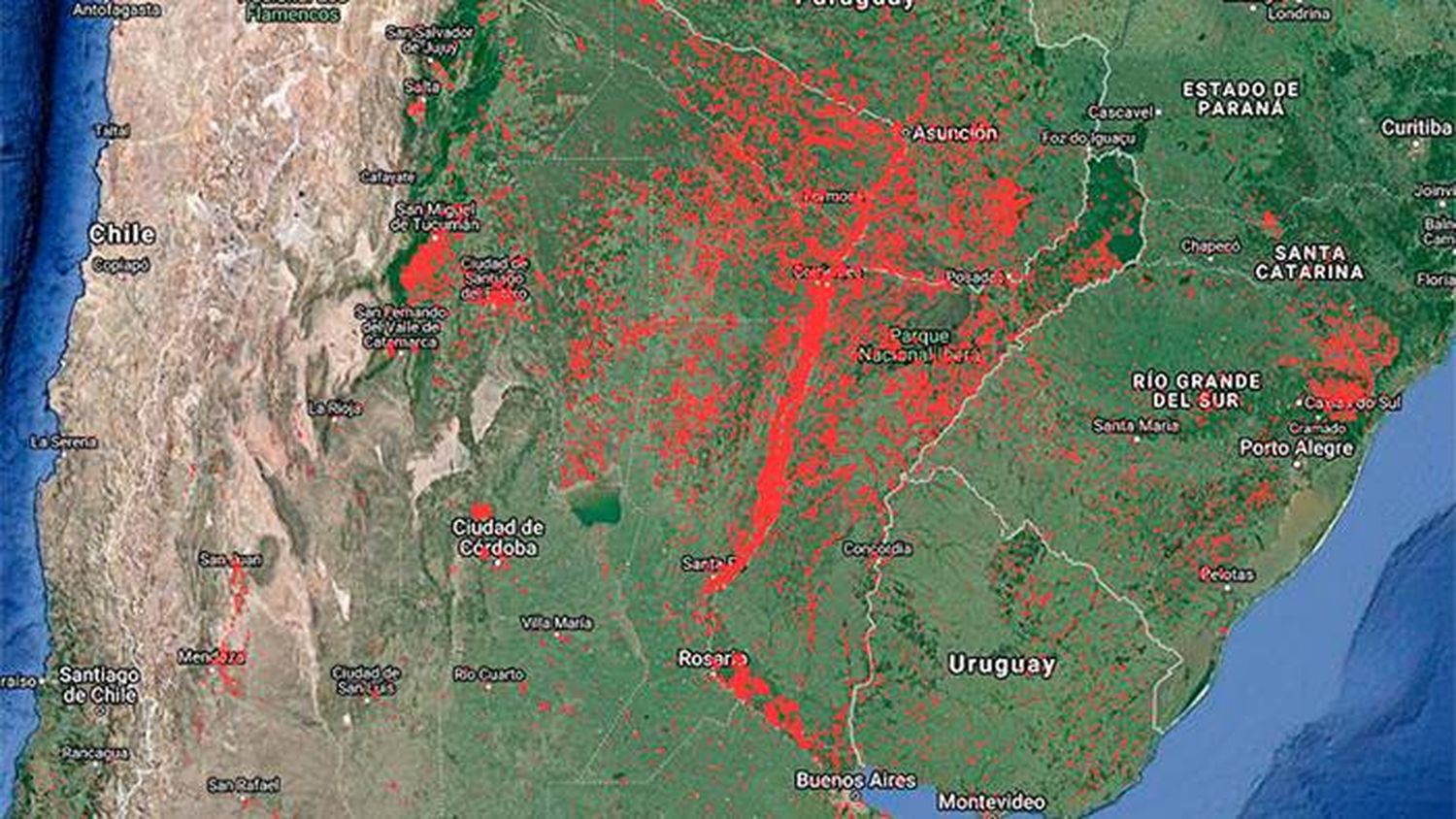 Ya son nueve las provincias argentinas con incendios activos en diferentes zonas