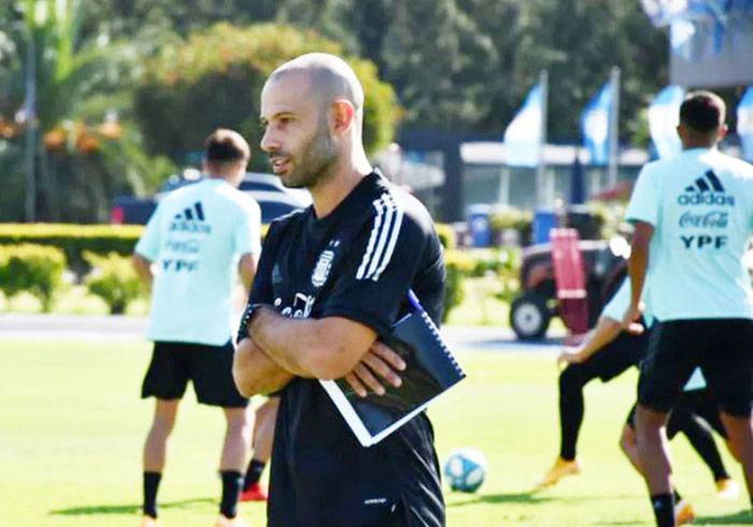 Javier Mascherano habló por primera vez como técnico de la Selección