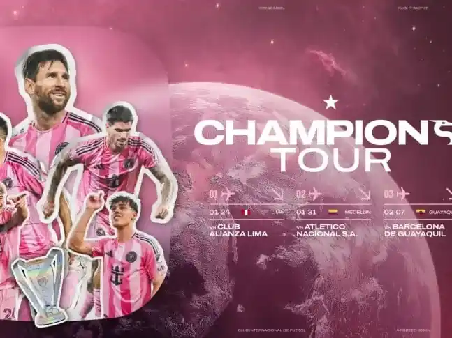 La gira de pretemporada de Las Garzas por tierras sudamericanas con Messi presente.Foto: Inter Miami FC