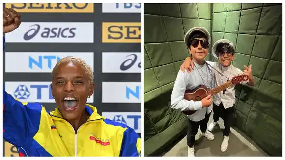 «ELLA NO SALTA, ella puede volar»: hermanitos Mati y Moi celebran así la victoria de Yulimar Rojas