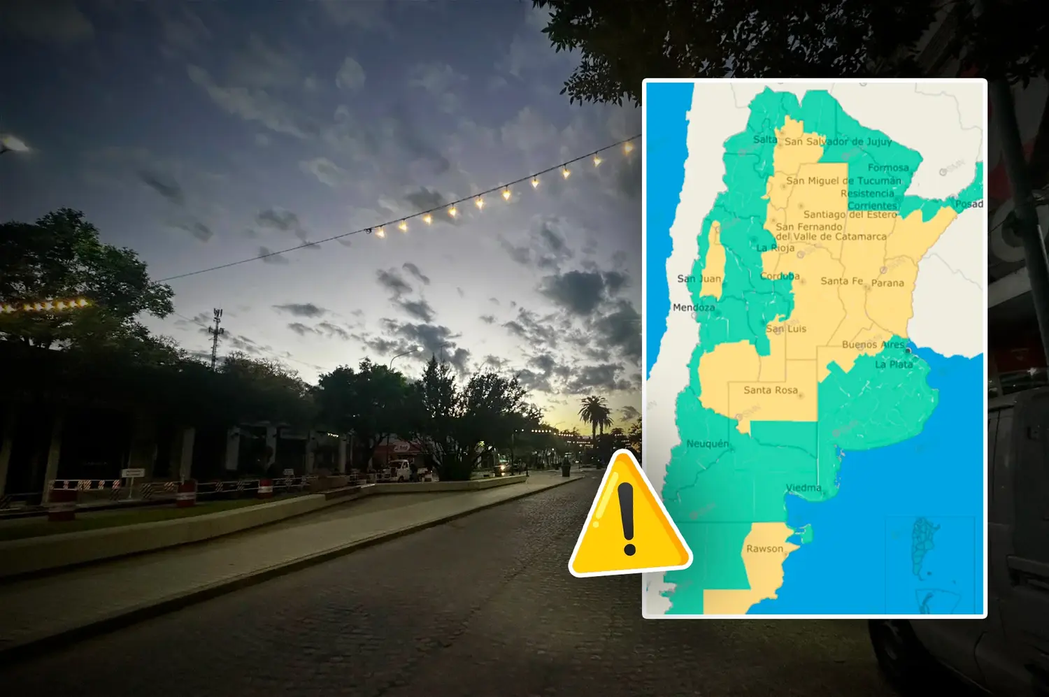 Comenzó la semana con un amanecer cálido y un alerta amarillo por tormentas fuertes