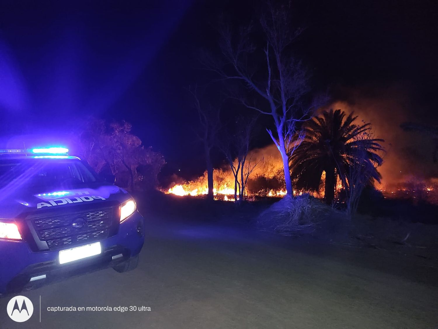 El fuego consumió alrededor de una hectárea.