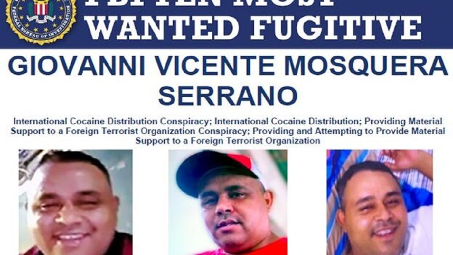 EE.UU. ofrece recompensa por alias «EL VIEJO»: líder del Tren de ARAGUA de los más buscados por el FBI