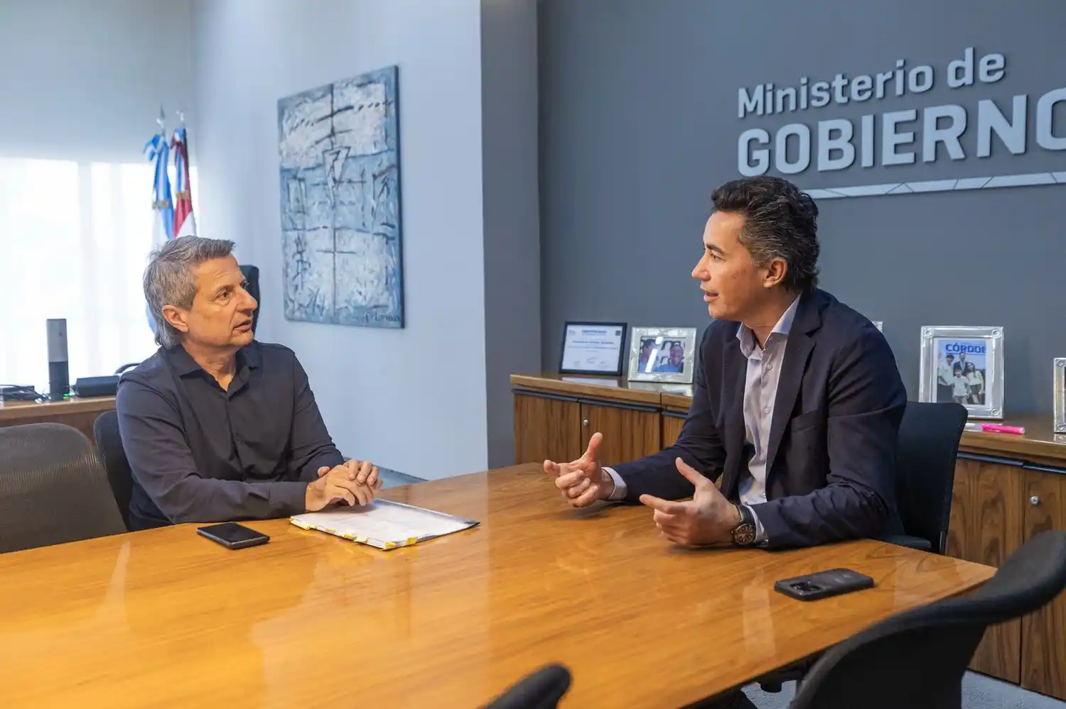 Calvo recibió a Bernarte y repasaron obras y agenda de gestión.