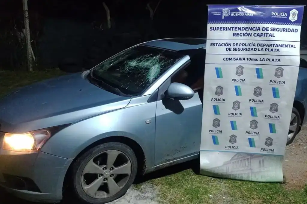 El auto donde fue secuestrada