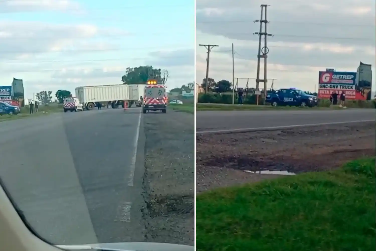 Fuerte accidente en Ruta 34: un camión de gran porte quedó cruzado en la calzada