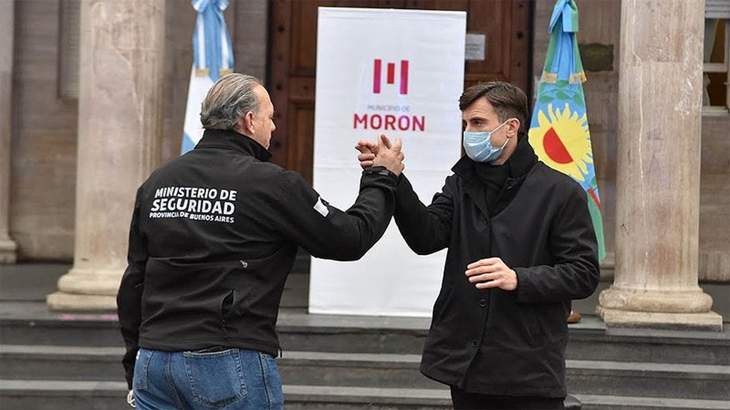 Lucas Ghi y Sergio Berni presentaron nuevos patrulleros y motos para el Comando de Patrullas de Morón