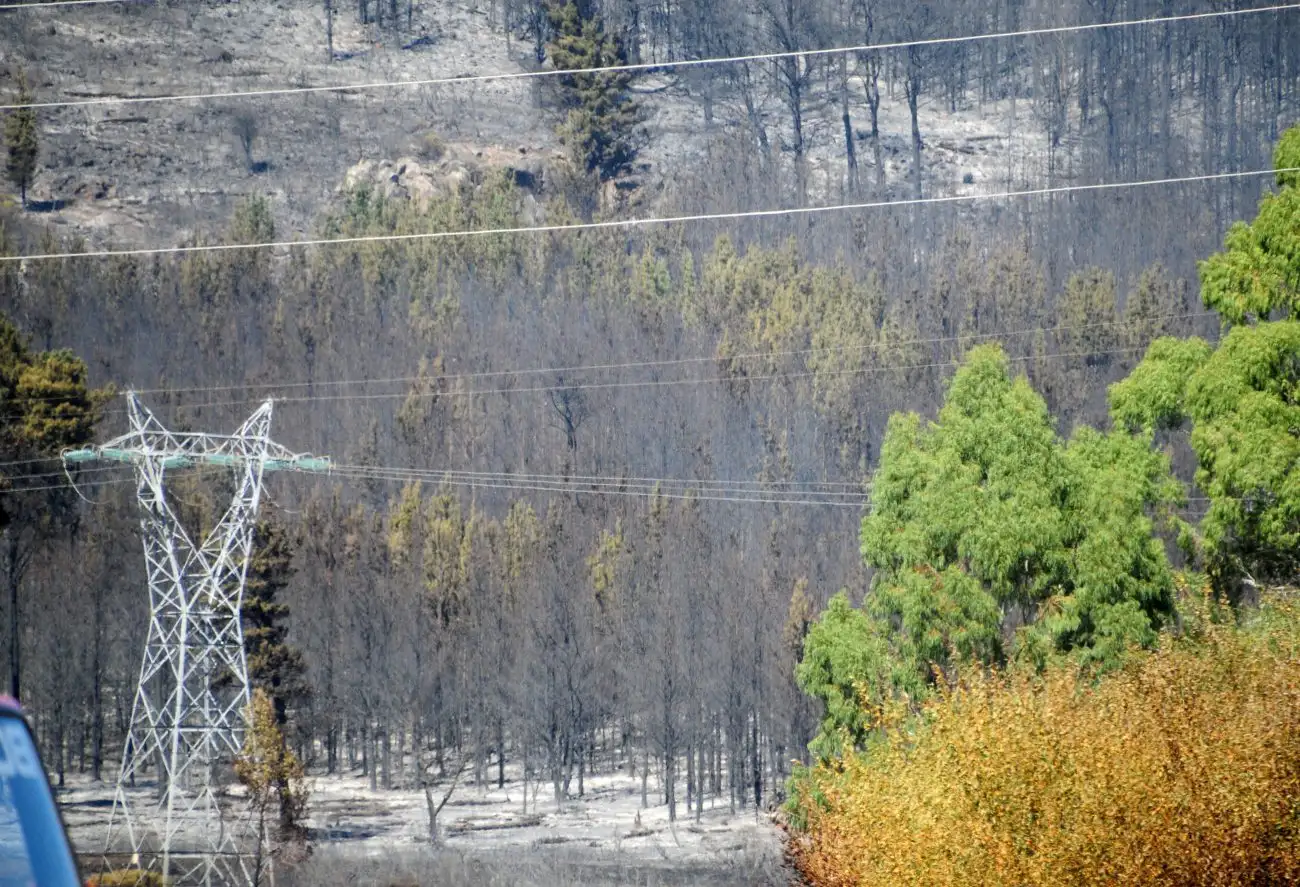 El incendio en las sierras estaría controlado pero quedó una guardia de cenizas 
