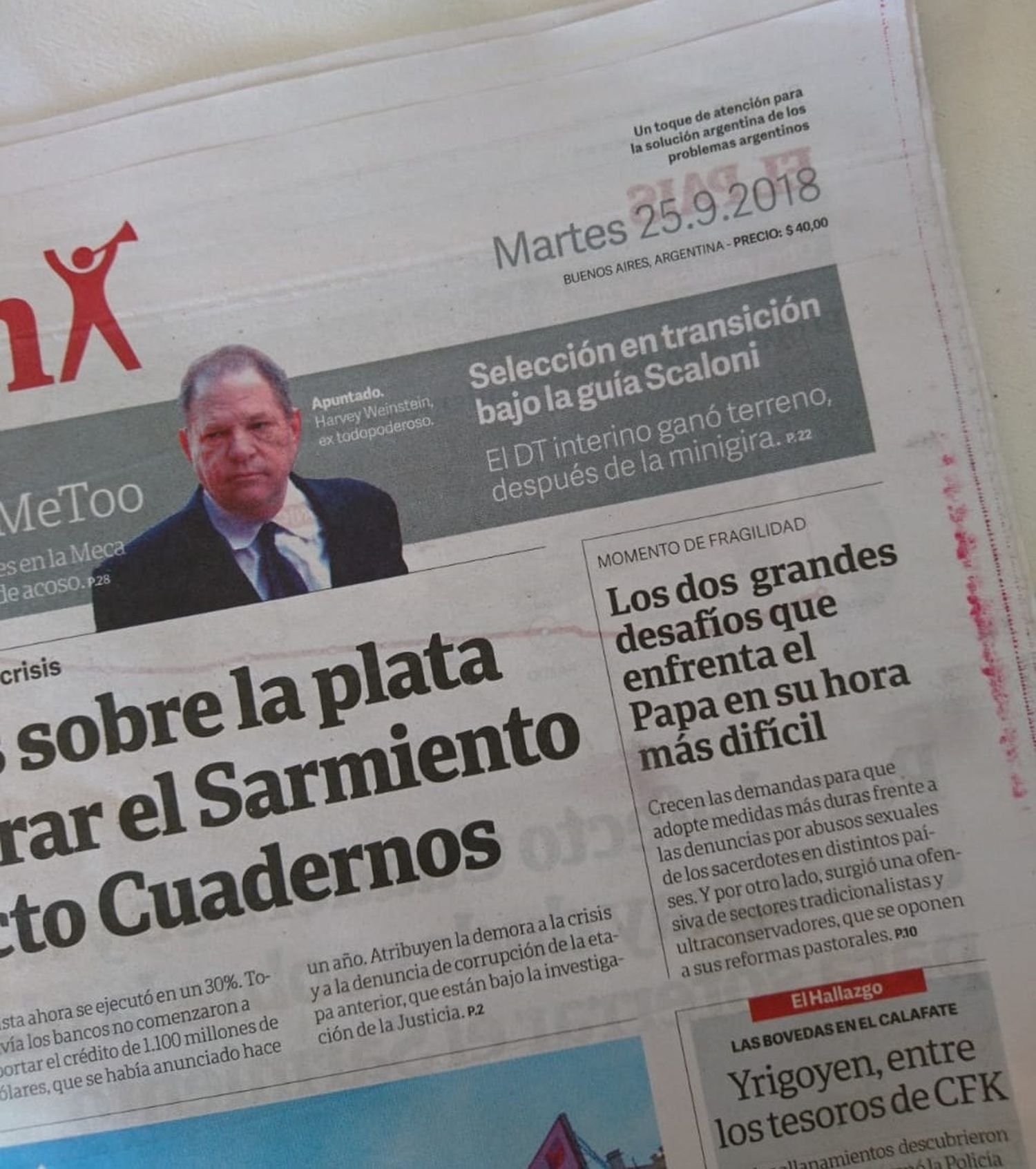 Hoy viví el asombro de leer el diario de mañana