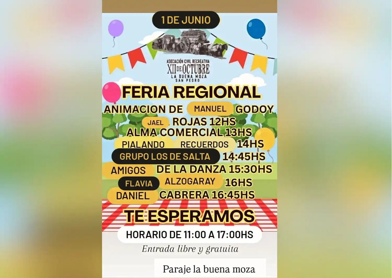 feria regional en La Buena Moza