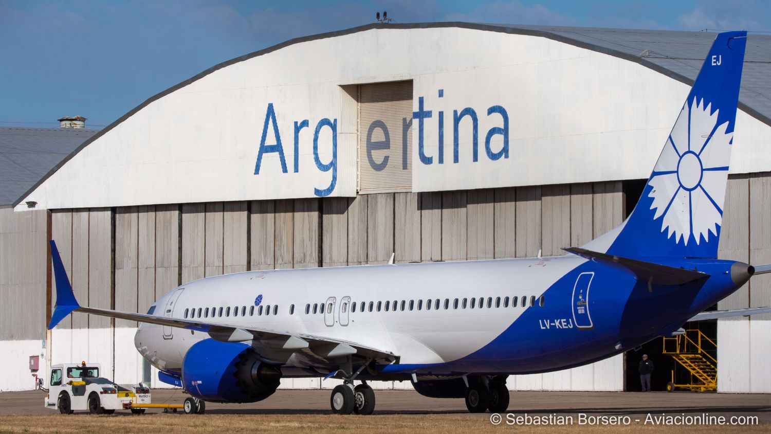 El nuevo Boeing 737 MAX 8 de Aerolíneas Argentinas arribó a FAdeA