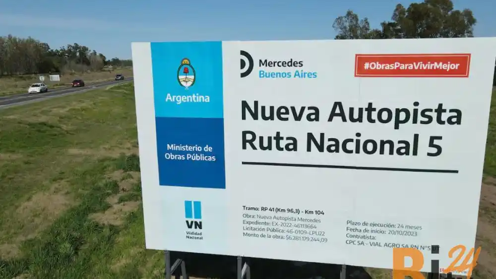 Falcone planteó su preocupación por la paralización de las obras en la Ruta Nacional 5.