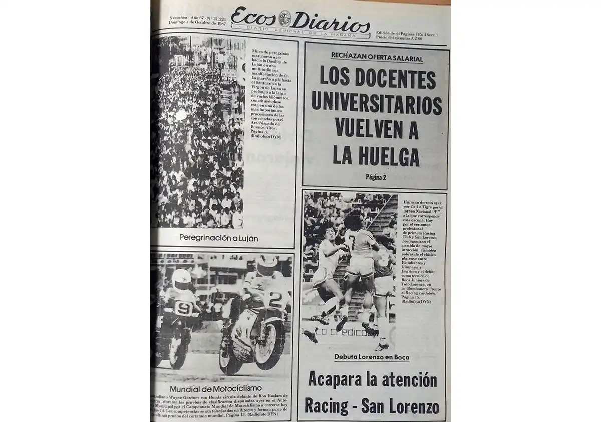 Domingo 4 de octubre de 1987