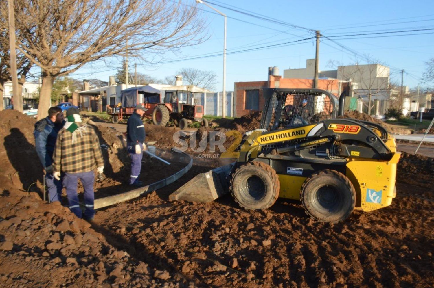 Preparan el suelo en Belgrano y Goumond para avanzar con el pavimento