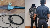 Aprehendieron a dos jóvenes de 20 y 16 años por robar cables