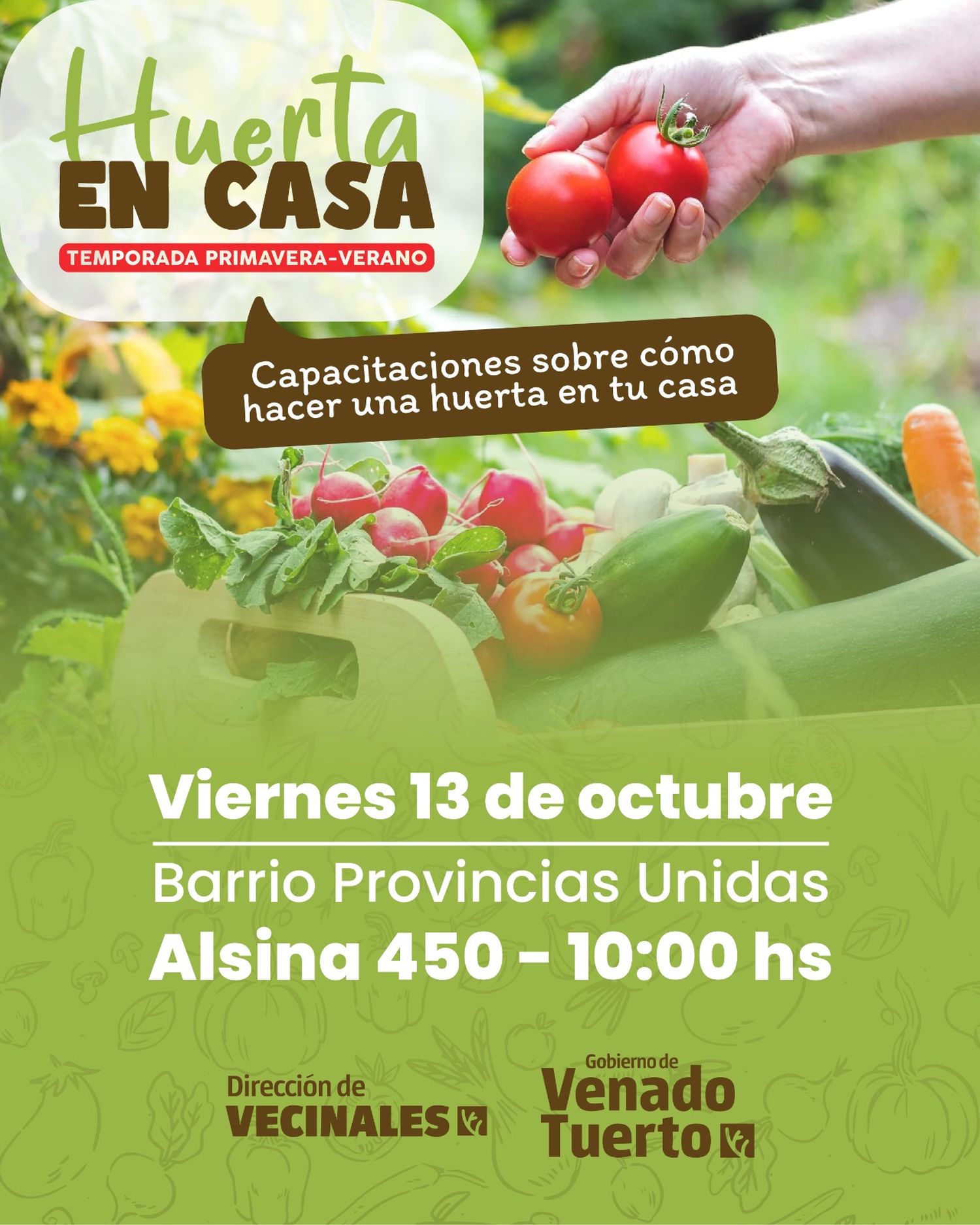 Nueva edición de “Huerta en Casa” en el barrio Provincias Unidas