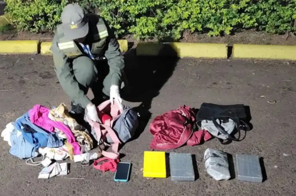 La droga estaba distribuida en 4 paquetes