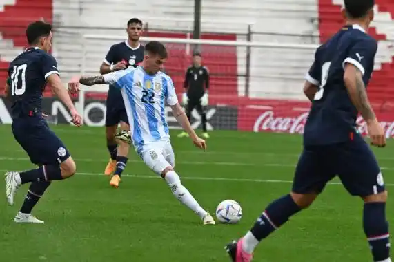 Argentina Sub 23 goleó 4 a 0 a Paraguay en un preparativo para los Juegos Olímpicos