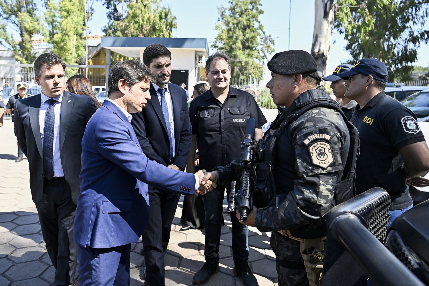 Kicillof y Pullaron con las fuerzas que lucharán contra el delito.