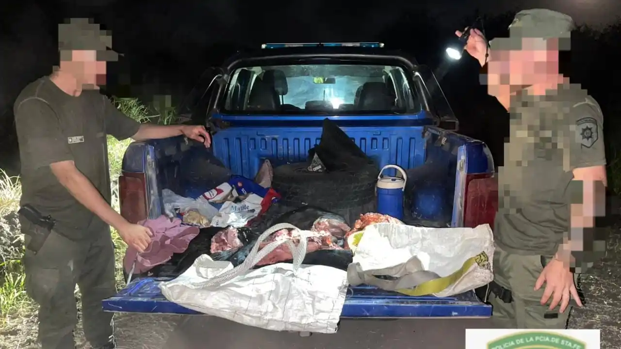 Detuvieron a dos hombres por abigeato tras una persecución y secuestraron 80 kilos de carne no apta para consumo