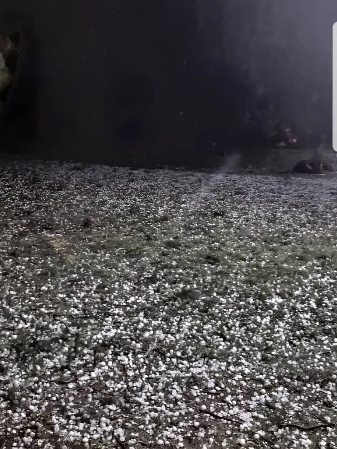 Una intensa granizada se registro en los Departamentos Nogoyá, Victoria, Diamante y Paraná