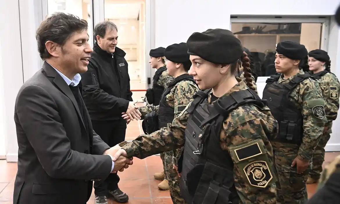 Kicillof inauguró una base policial y volvió a apuntar contra los recortes de Nación